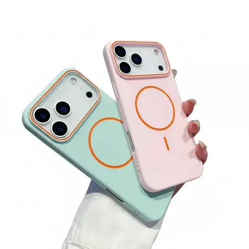 Luxury Magnetic Matte Soft Phone Case For iPhone 17 Pro Max Air 16E 15 14 13 12 11 17 shockproof magsafe Wireless Charging Cover