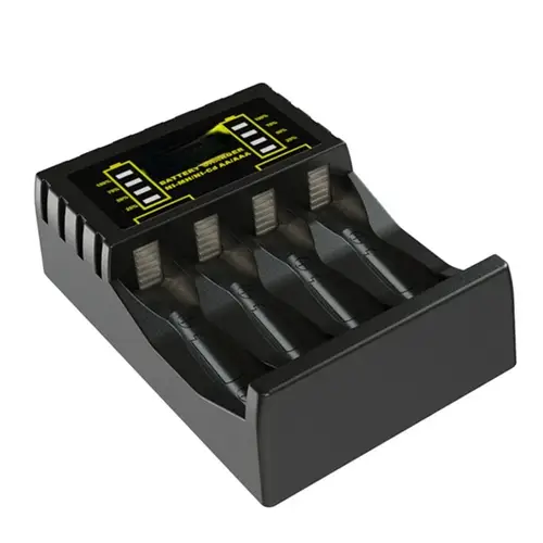 كونجدي شاحن بطاريات ذكي 4 فتحات USB-C لبطاريات AA و AAA