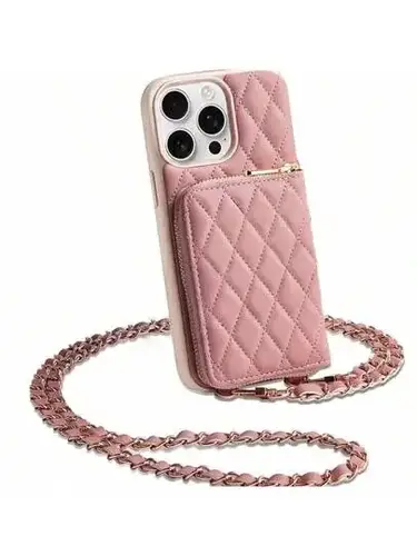Diamond embroidery thread phone case crossbody chain card bag portable for iPhone 16, 15, 14, 13, 12, 11 promax