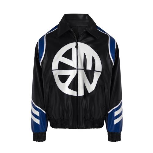 AMEN. Leather Bomber Jacket