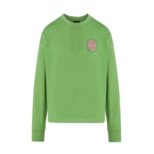 AMEN. Logo long sleeve cropped shirt