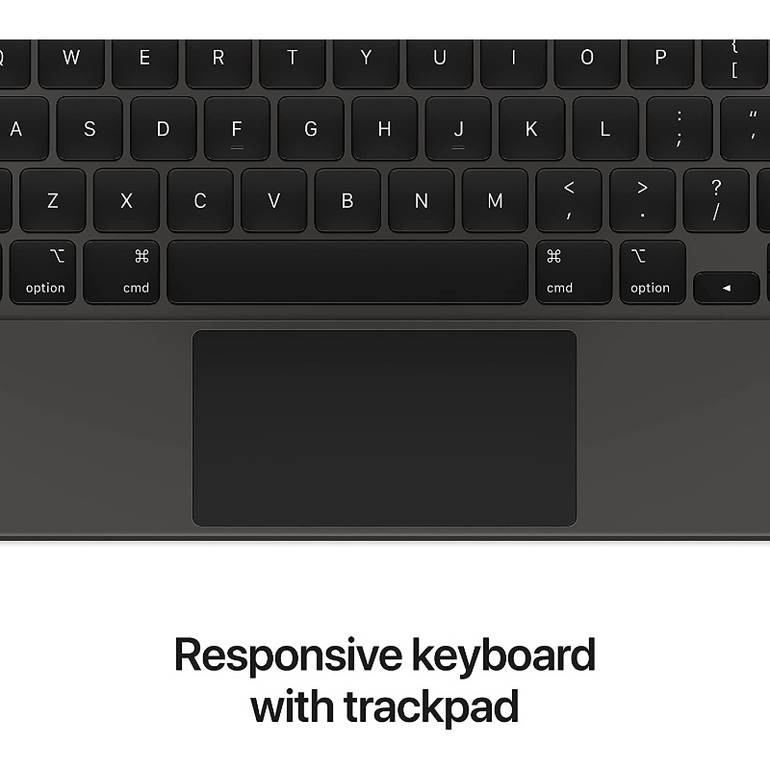 أبل لوحة مفاتيح ماجيك لجهاز آي باد برو مقاس 11 بوصة (الجيل الرابع) وجهاز آي باد آير (الجيل الخامس) - باللغتين العربية والإنجليزية - أسود