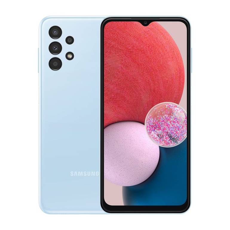 سامسونج جالكسي A13 ثنائي الشريحة ب ذاكرة رام 4GB وذاكرة داخلية 64GB يدعم تقنية 5G - أزرق فاتح