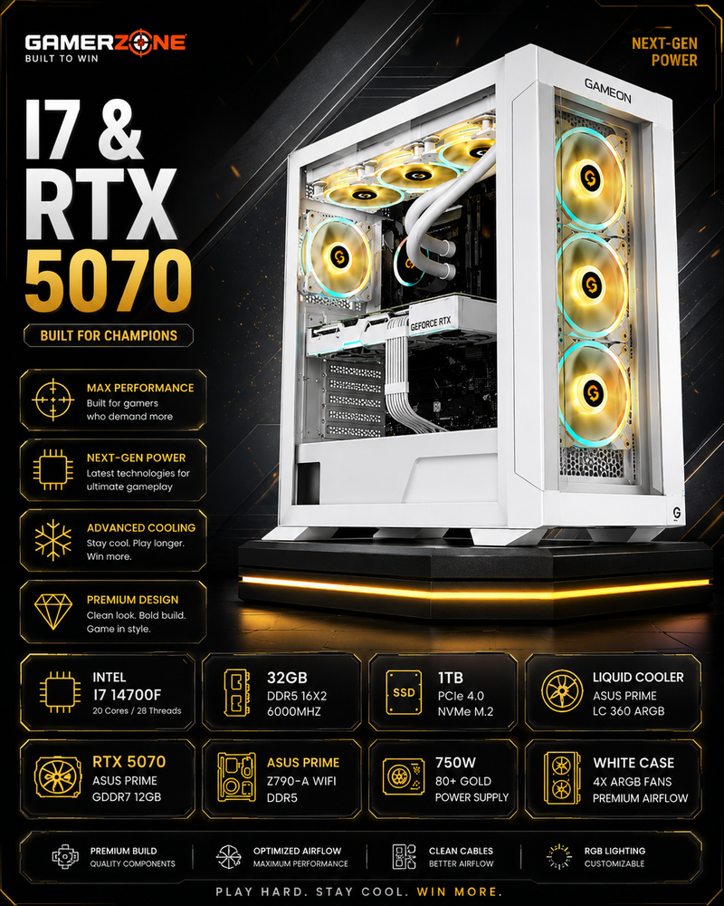 Intel Core i7 14700F RTX 5060 Gaming PC