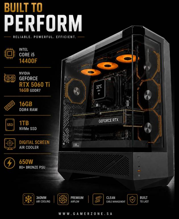 Gaming PC i5 14400F & RTX 5060 Ti