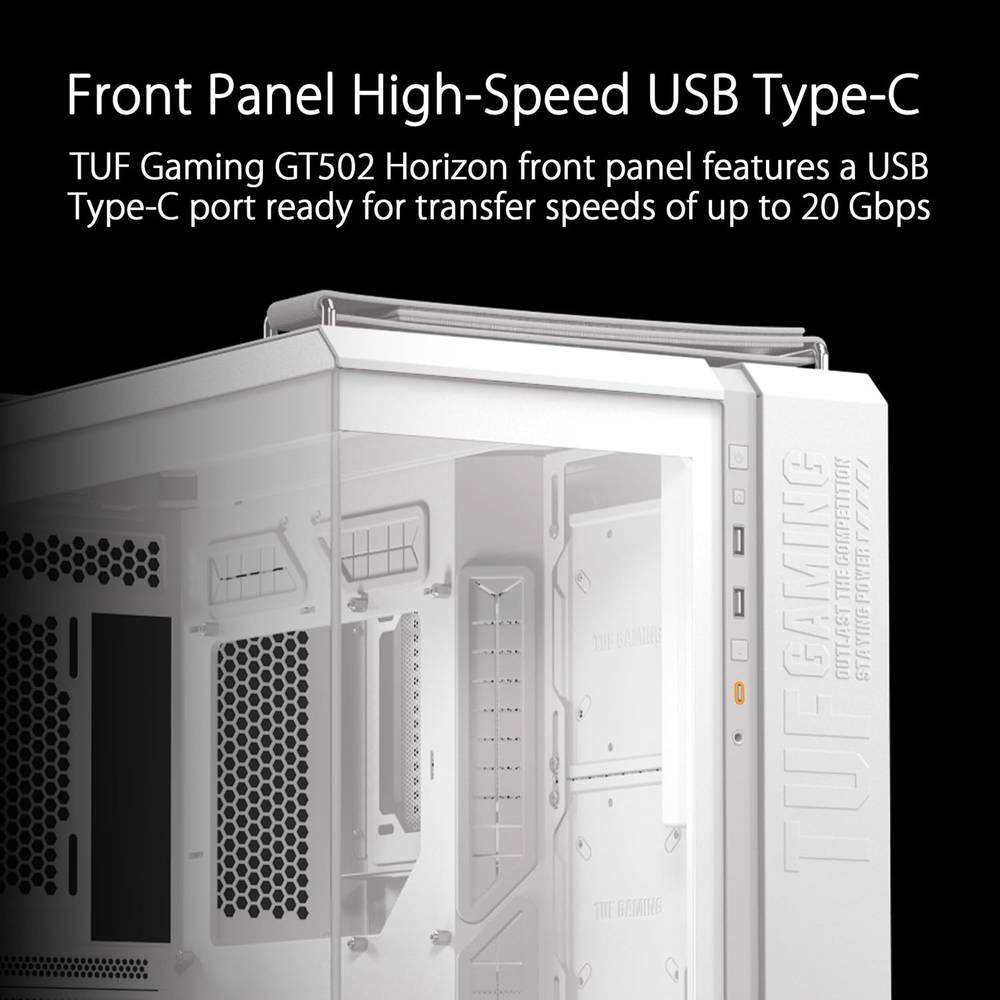 ASUS TUF GT502 HORIZON ARGB PC CASE WHITE