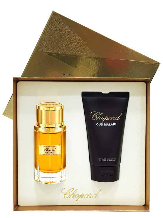 طقم شوبارد عود ملكي او دو برفيوم للرجال و النساء(عطر 80 مل + جل استحمام 150 مل)