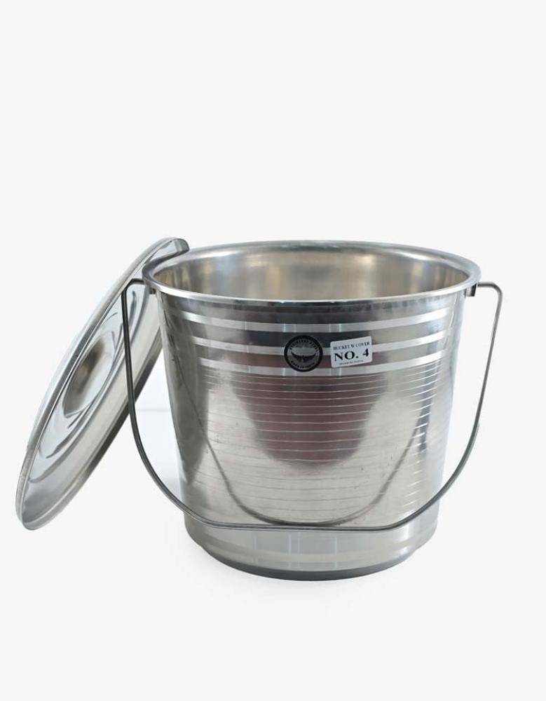 سطل استيل بغطاء 5 لتر