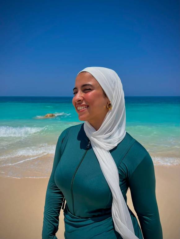 Beach scarf - White