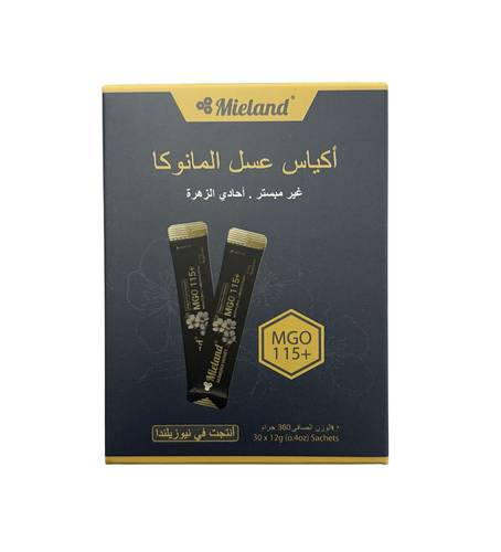 أكياس عسل المانوكا النيوزلندي MGO 115 (30 كيس)