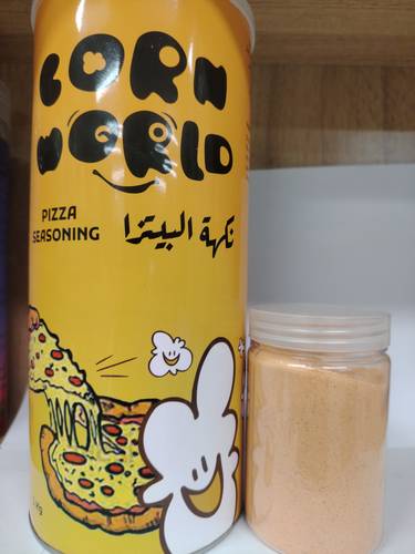 نكهة فشار البيتزا بدون فشار تضاف مع الفشار