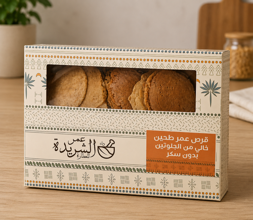 قرص عمر بدون سكر طحين خالي من الجلوتين