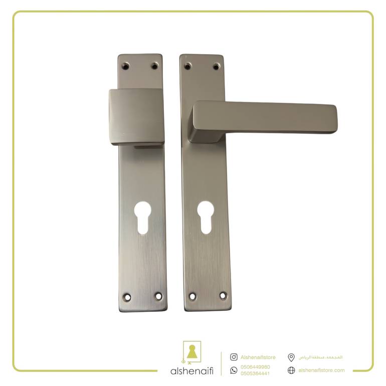 مقبض باب ثابت متحرك 9752 فضي tr