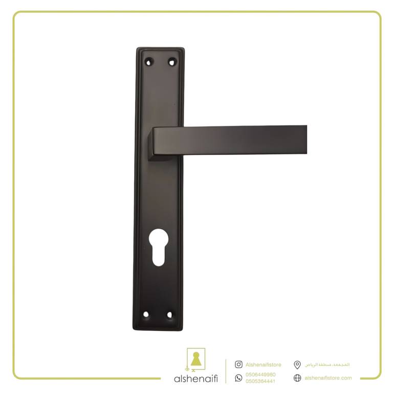 مقبض باب tr بليت 9752 اسود 