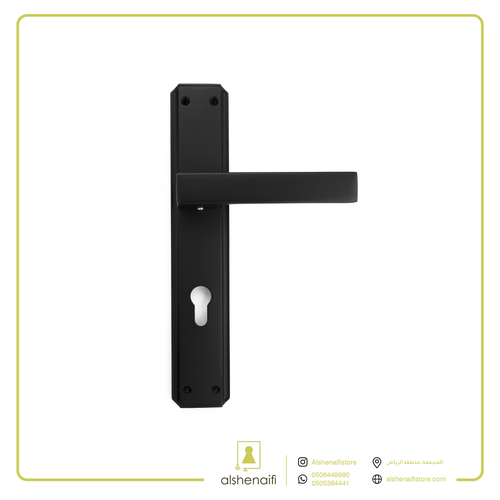 مقبض باب بليت اسود H1042