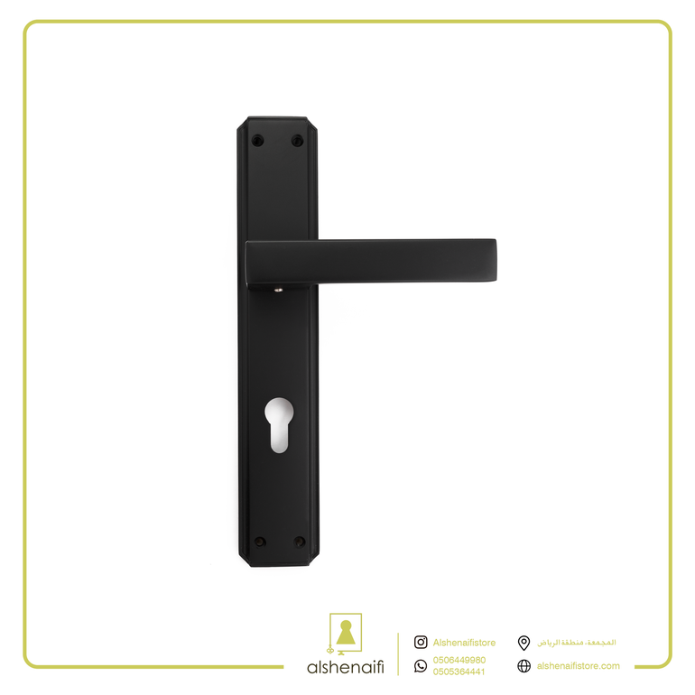مقبض باب بليت اسود H1042