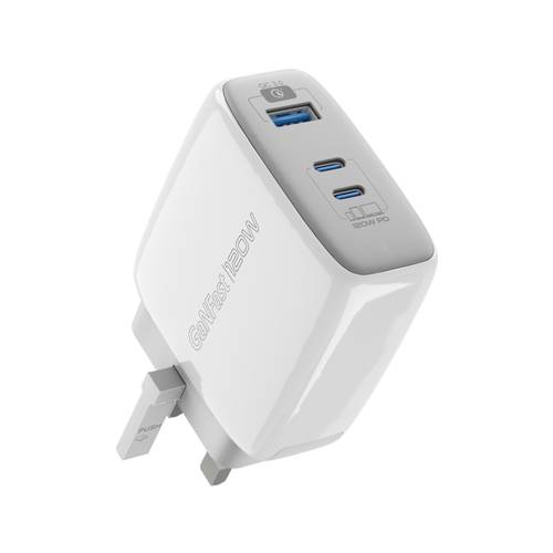 راس جداري 120 واط بمنفذين تايب سي ويواس بي - اسود PowerPort-120.Black