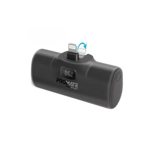 بروميت باوربنك  5000mah  بقوه 20w بمنفذ لايتننق لون اسود