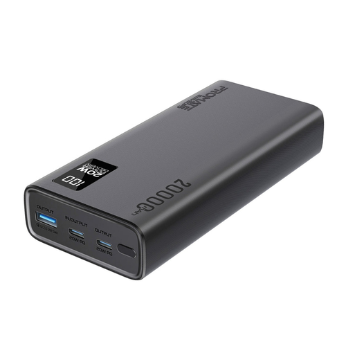 بروميت باور بانك 20000mAh بقوة 20W بثلاث مداخل