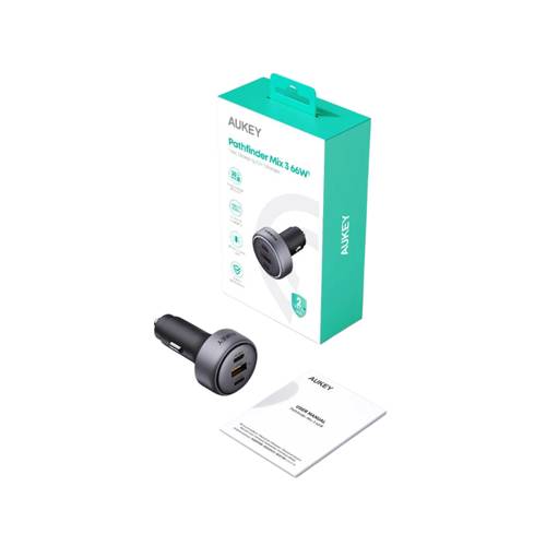 AUKEY شاحن سيارة سريع الشحن من Aukey Pathfinder Mix 3 بقوة 66 وات