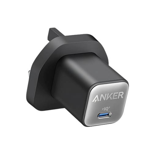شاحن جداري نانو انكر بقوة 30 واط بمنفذ USB-C - أسود
