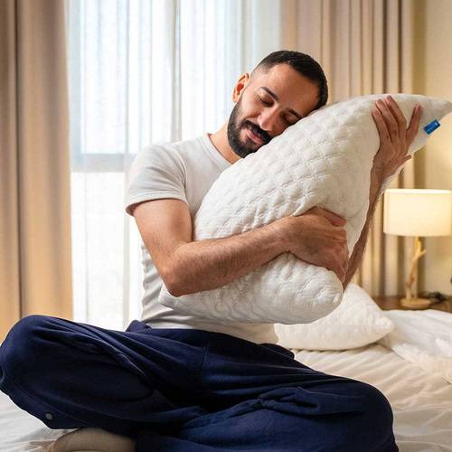 وسادة تقنية الفوم المجزأ + غطاء وسادة بتقنية لولترا للتبريد