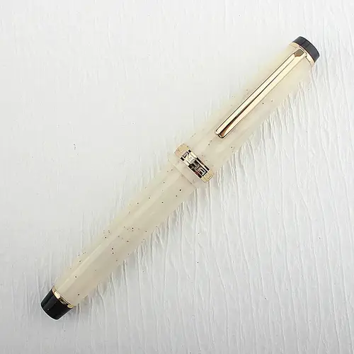 Jinhao الاكريليك نافورة القلم ، عازمة بنك الاستثمار القومي ، تقليم الذهبي مع محول ، قلم الكتابة ، EF ، F ، M ، 82