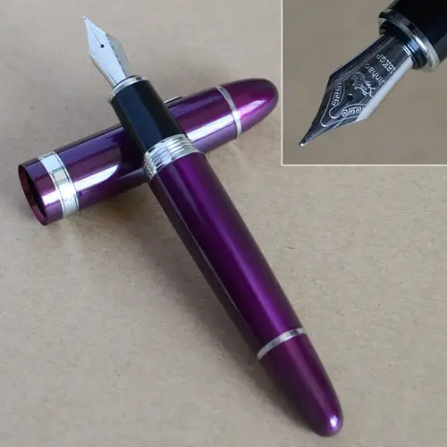 قلم حبر JINHAO 159 18KGP بحجم 0.7 مللي متر, قلم حبر بنفسجي أسود أزرق شامبانيا ذهبي أخضر أحمر أبيض أصفر ، 19 لونًا للاختيار من بينها