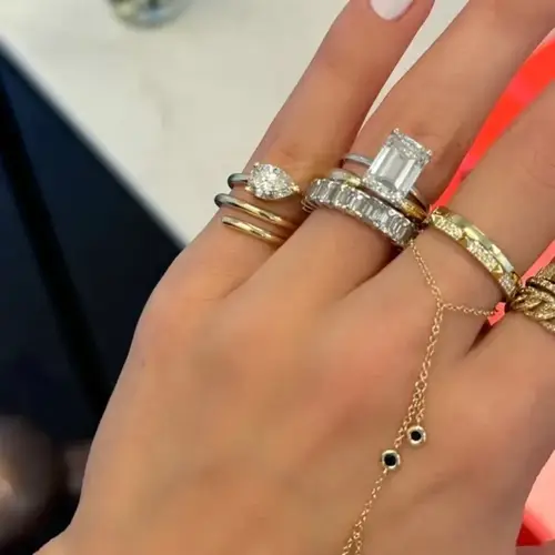 Spakring Bling 5A مكعب زركونيا المسيل للدموع قطرة تشيكوسلوفاكيا متعددة التفاف مفتوحة تعديل النساء الصغيرة الخنصر خواتم الاصبع
