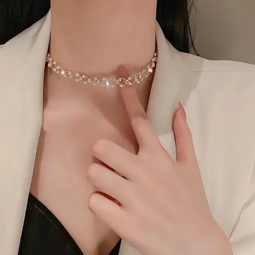 الاتجاه الخرز المرأة سلسلة عنق kpop اللؤلؤ المختنق قلادة الذهب اللون القوطي المختنق دلاية مجوهرات القلائد 2024 طوق لفتاة