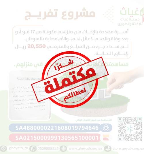 مشروع تفريج – إنقاذ أسرة من الإخلاء