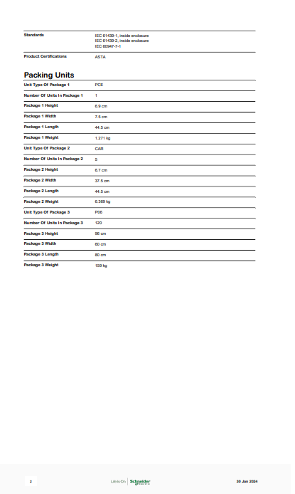 شنايدر - إكسسوار لوحة خدمة - LINERGY FM 3P DIS.BLOCK 200A 24M 42HOLES