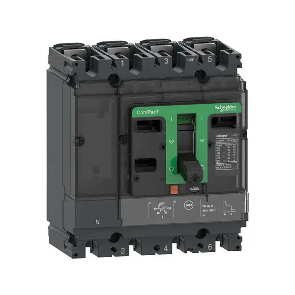 شنايدر - قاطع 250 أمبير - 4 خط - NSX250F, 36kA at 415VAC, TMD Trip Unit