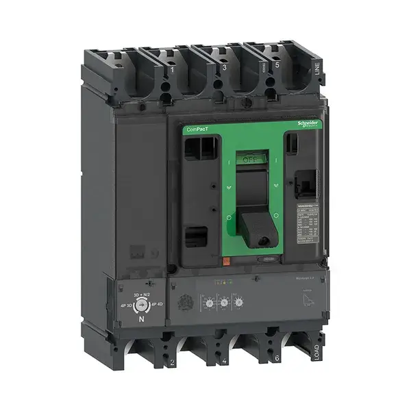 شنايدر - قاطع 630 أمبير - 4 خط - NSX630H, 70kA at 415VAC, MicroLogic 2.3 Trip Unit