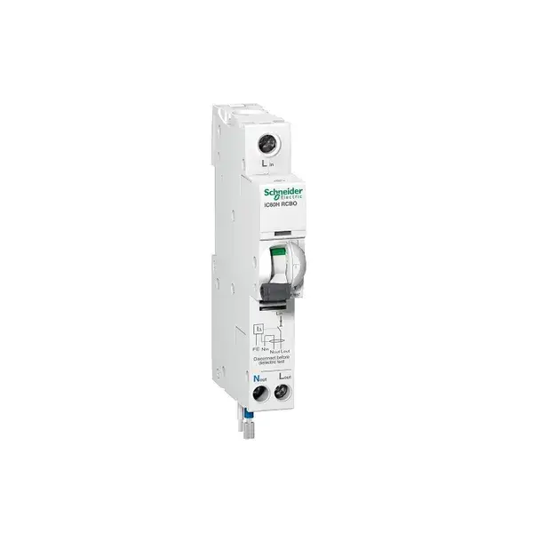 شنايدر - قاطع حماية من التسريب الأرضي - Acti9 iC60H, Earth Leakage, 1P + N, C Curve, 40A, 30mA, 240 V