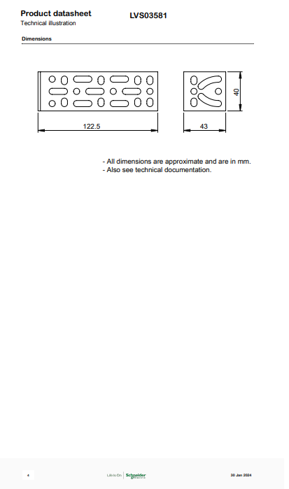 شنايدر - إكسسوار لوحة خدمة - 2 UNIVERSAL ANGLE BRACKETS