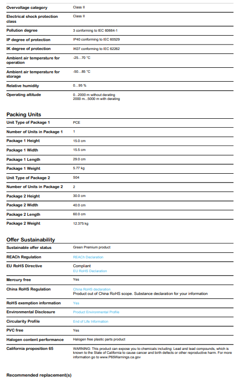 شنايدر - قاطع 630 أمبير - 3 خط - NSX630H, 70kA at 415VAC, MicroLogic 2.3 Trip Unit