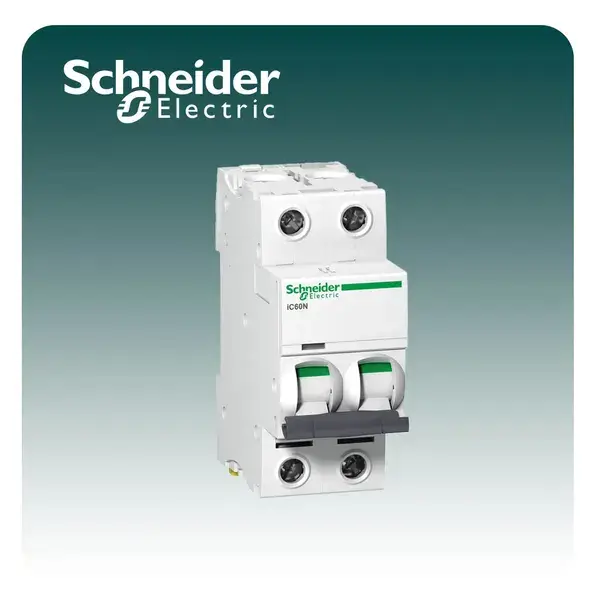 شنايدر - قاطع فرعي 2 خط - 16 أمبير - Acti9 iC60N, 2P, 16A, C Curve