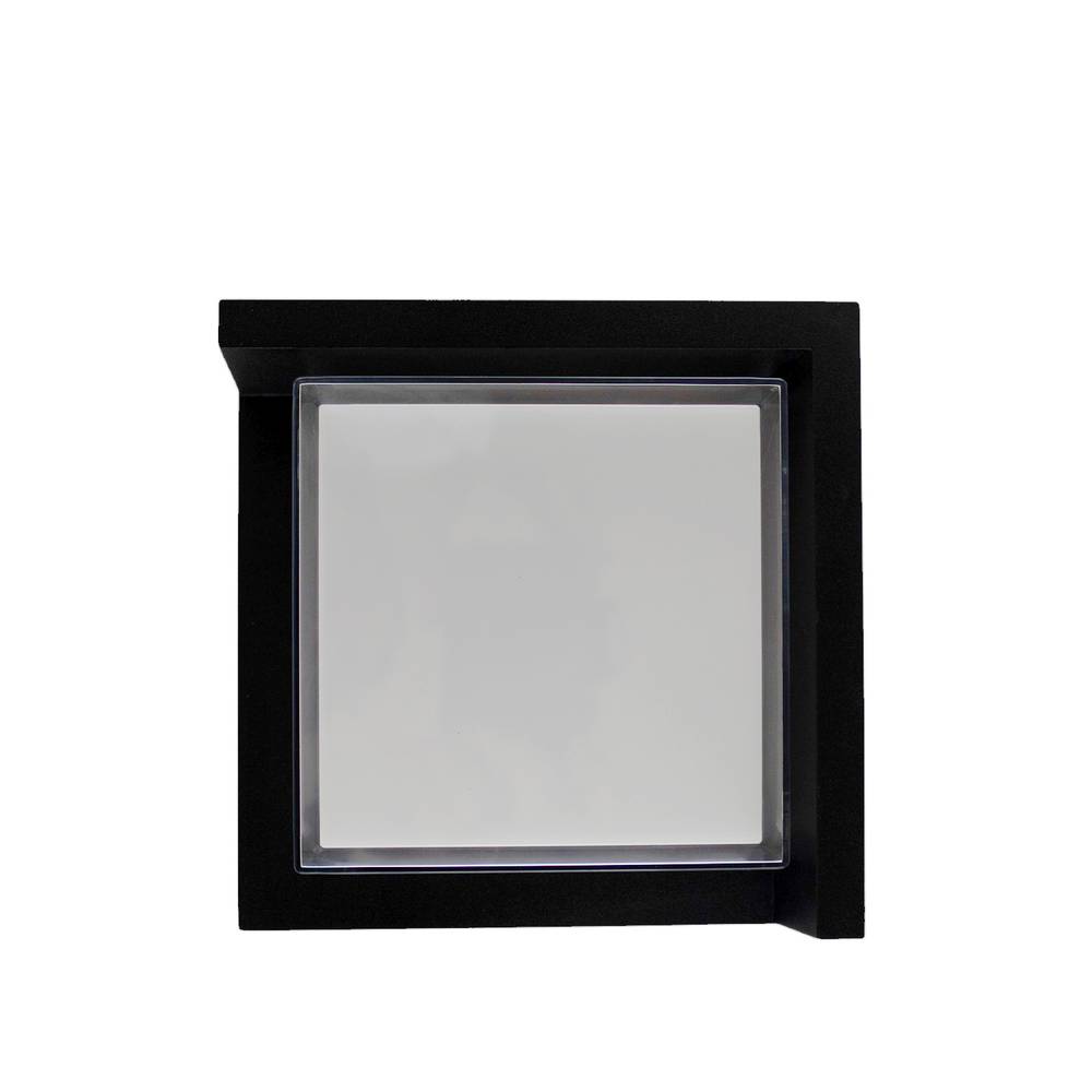 جداري خارجي مربع اسود اضاءه اصفر XF6102/BK+WW