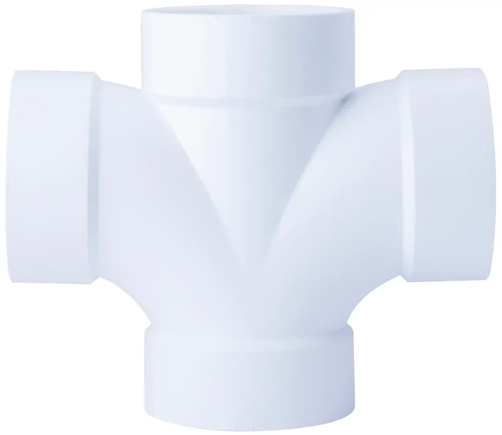 تي الصحية المزدوجة 90 درجة dwv PVC