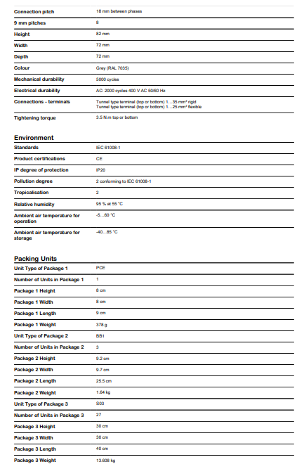 شنايدر - قاطع تفاضل - RCCB Breaker, Easy9, 4P, 63A, 30 mA, Type AC - Easy9
