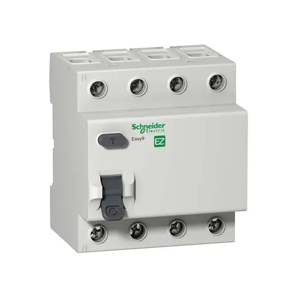 شنايدر - قاطع تفاضل - RCCB Breaker, Easy9, 4P, 63A, 30 mA, Type AC - Easy9