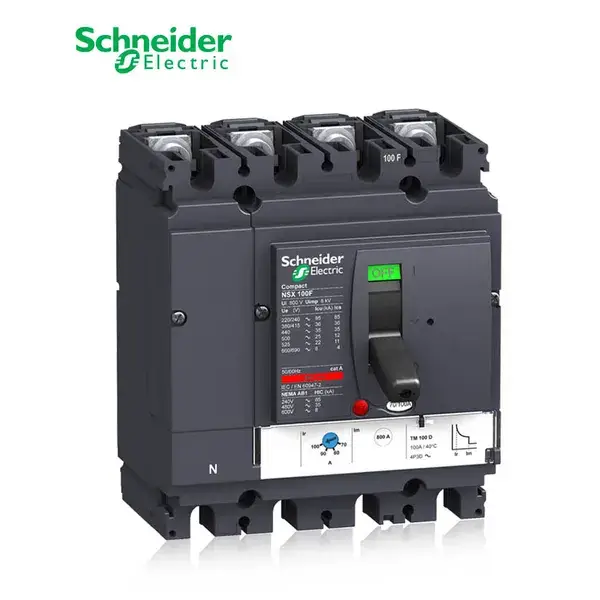 شنايدر - قاطع رئيسي 32 أمبير - ComPact NSX100F, 36 kA at 415 VAC, TMD Trip Unit 32A, 4P 3d