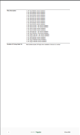 شنايدر - إكسسوار لوحة خدمة - M.PL. NSX/CVS/Vigi/INS 250 V. FIX.TOGGLE