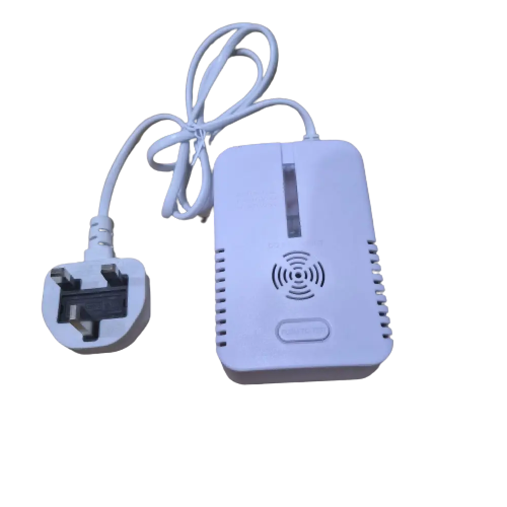 كاشف غاز يعمل على البطارية و الكهرباء يطلق صافرة أنذار عند استشعار أي تسريب غاز Gas Detector