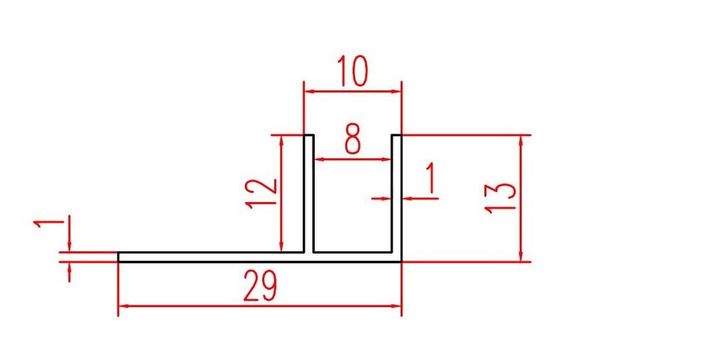 نعلة مخفية ابيض مطفي 2.5 متر 8 مم GF001-WM-8W-12H
