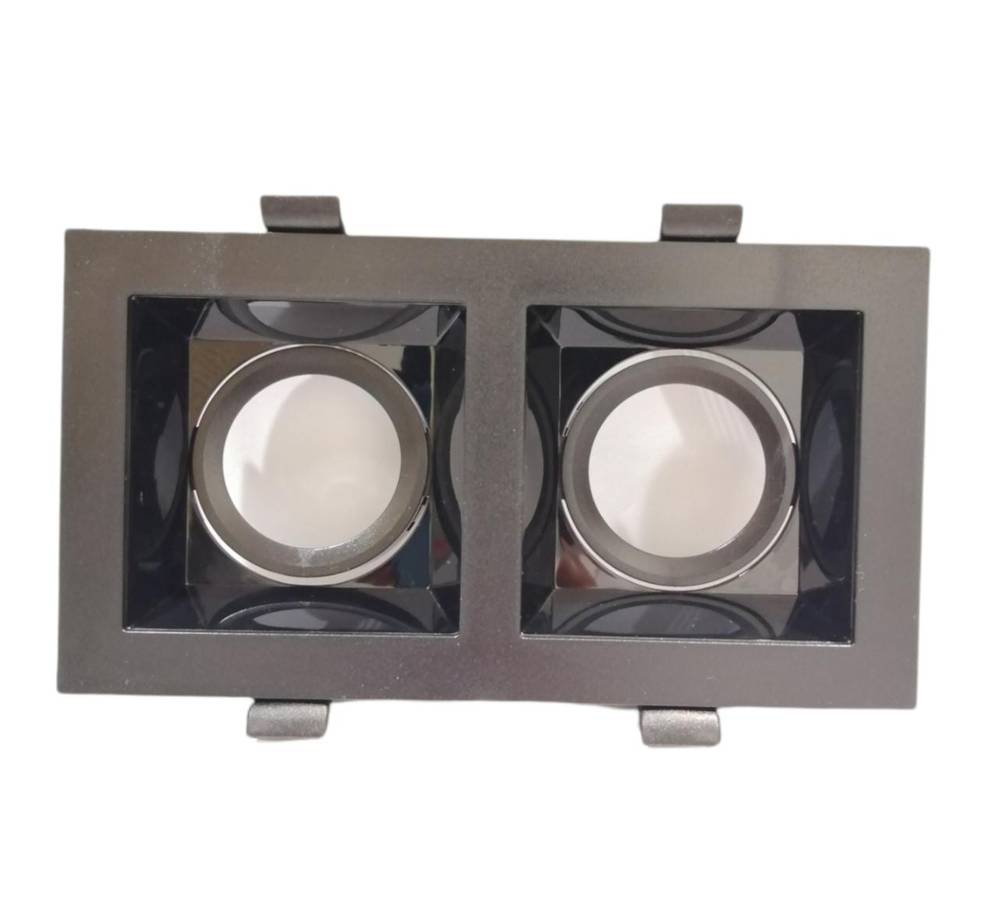 سبوت لايت فريم مانع التوهج مربع مجوز اسود كامل MG-061S-2