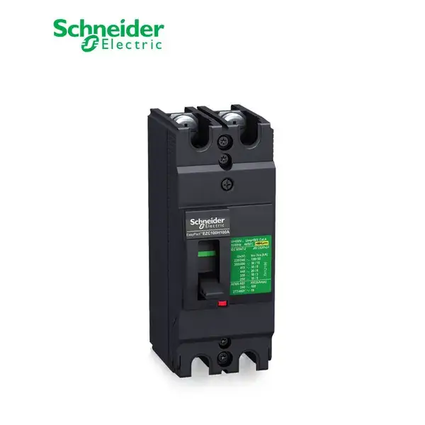 شنايدر - قاطع رئيسي 15 أمبير - EasyPact EZC100H, 2P, 15A, 50kA 220/240V, TMD Trip Unit