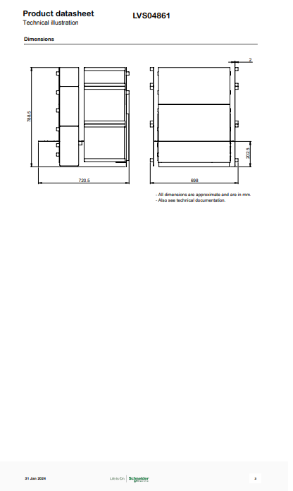 شنايدر - إكسسوار لوحة خدمة - FRONT CONN. COVER MTZ2/NW