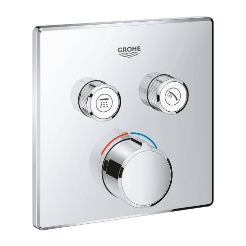 وجه تحكم ذكي جروهي SmartControl خطين - كروم